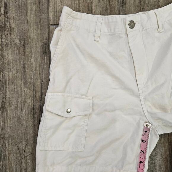 Rag & Bone Cargo Pants Women 27 Optic White Utility Straight Baggy Summer Resort - Picture 6 of 13